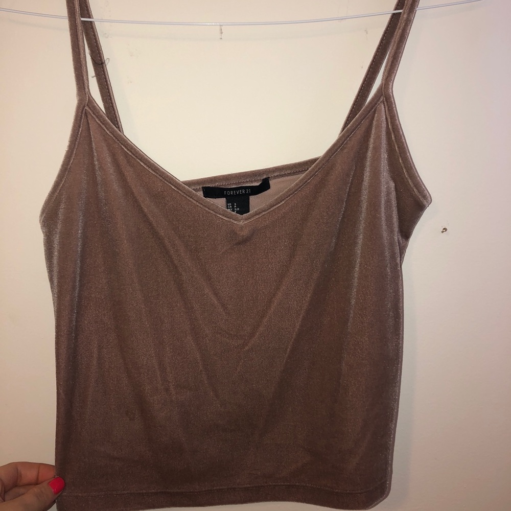Forever 21 Soft Pink Velvet Cami